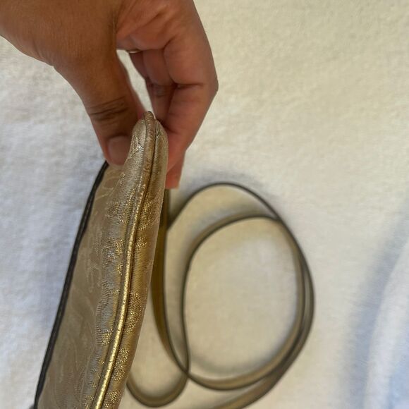 Vintage Coach Women's Poppy Metallic Gold Crossbody 2000’s Y2K Purse Bag - Picture 4 of 12